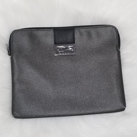Bulgari BVLGARI Metallic Shimmer Black Zippered Bag 11" x 9” - Picture 2 of 12